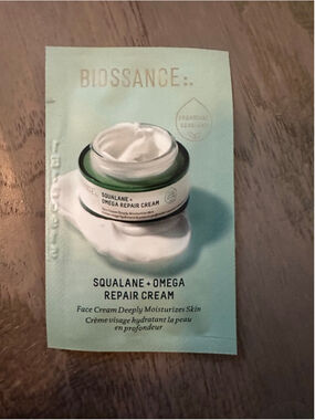 Women's Biossance Squalane + Omega Repair Cream Moisturizer Sample - 2ml
